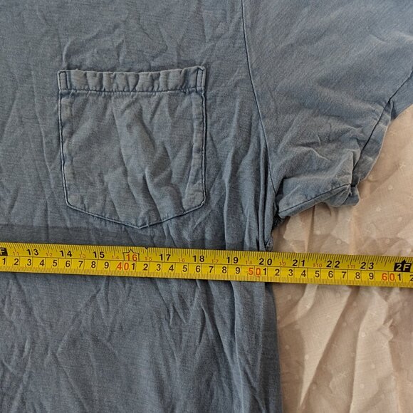 DKNY JEANS BLUE T-SHIRT SIZE XL FRONT POCKET MEN'S UNISEX SHIRT FASHION STYLE - Picture 12 of 16